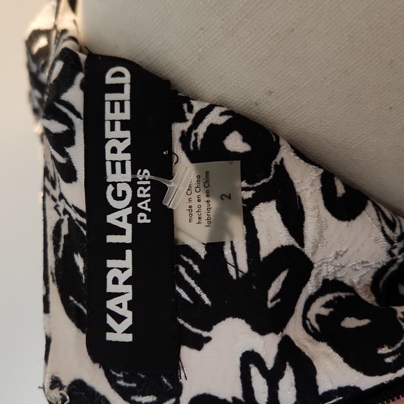 Karl Lagerfeld black and white dairy dress 2 - Picture 5 of 5